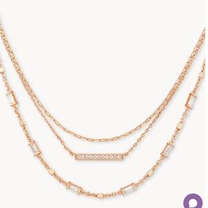 KENDRA SCOTT Addison Triple Strand Necklace in Rose Gold
